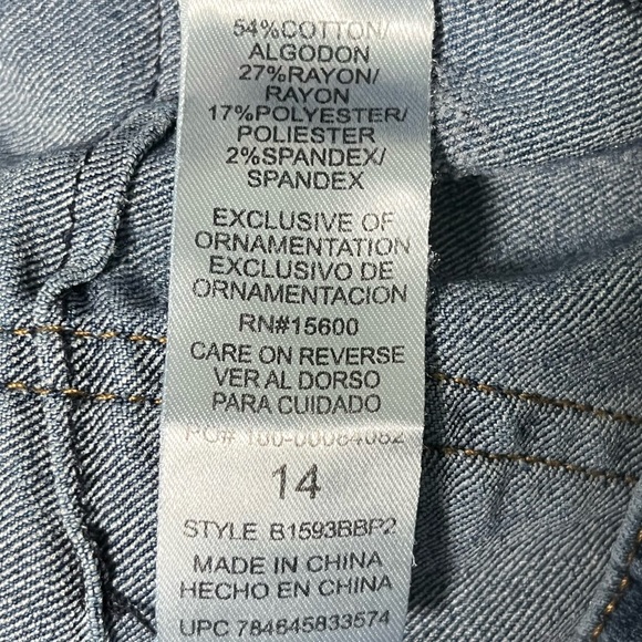 Democracy "Ab"solution® Skinny Leg Mid Rise Denim whiskered Ankle Jeggings jeans - Picture 11 of 12